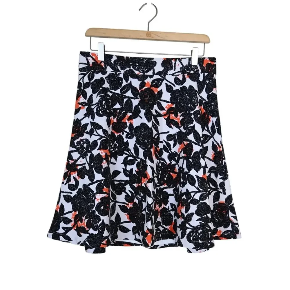 Ann Taylor Womens 8 Floral Print A Line Skirt